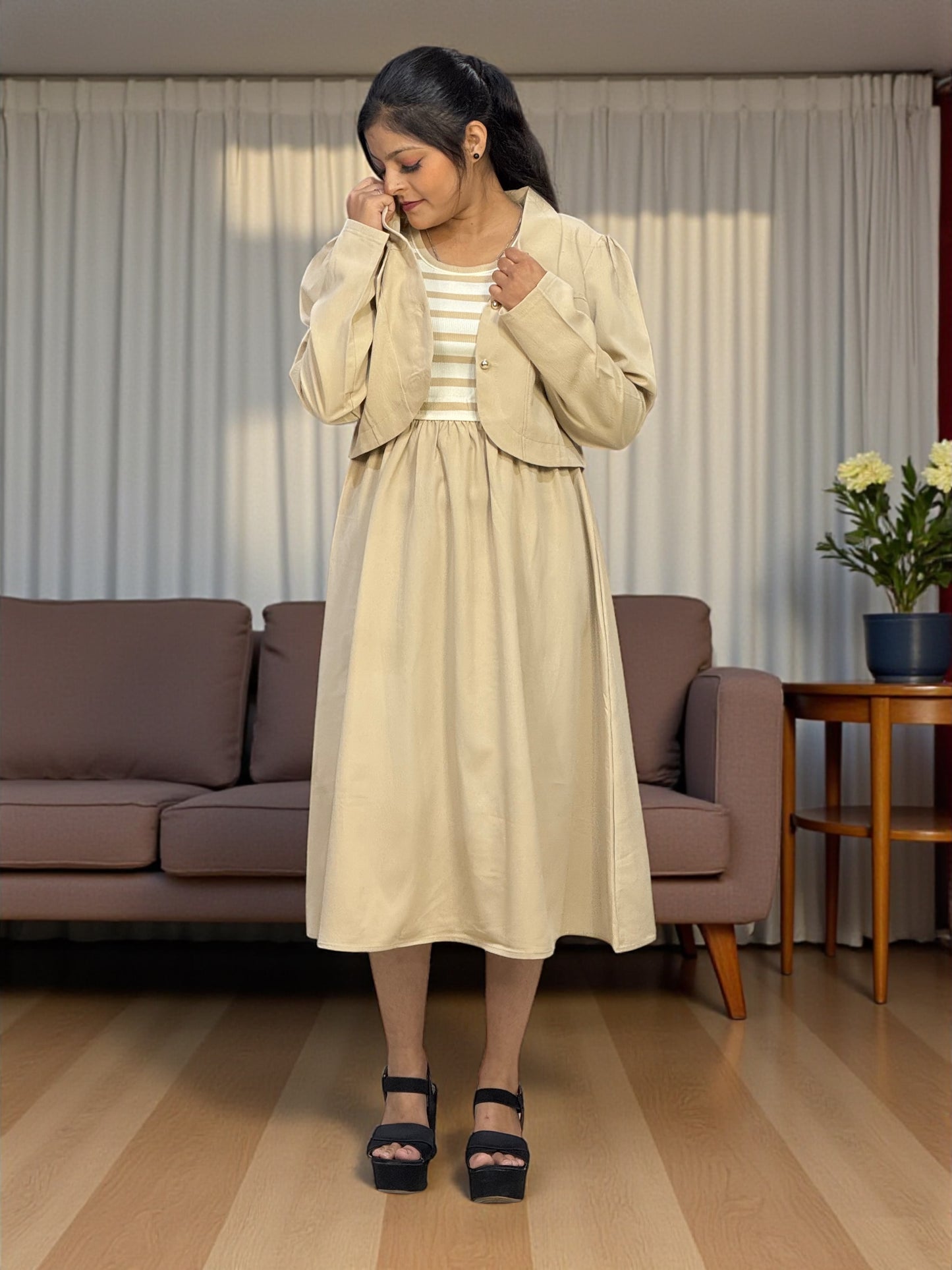 Elegant Cotton Tunic & Shrug Combo – Everyday & Office Wear