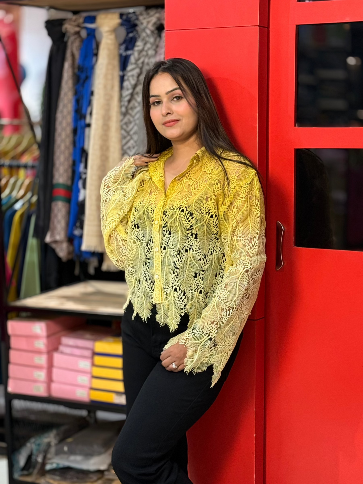 Women’s Shirt Style Top with Inner – Casual & Comfortable