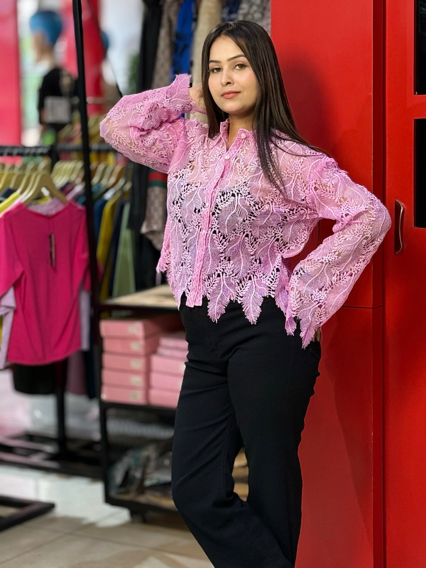 Women’s Shirt Style Top with Inner – Casual & Comfortable